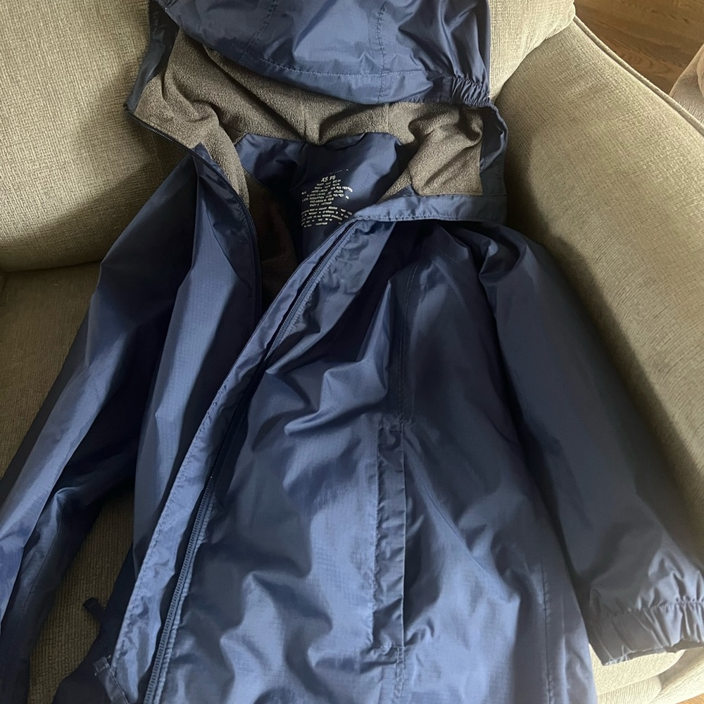 LL Bean fleece lined rain jacket